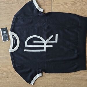 Lauren Ralph Lauren Black and White Crewneck Sweater